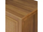 Buffet 4 portes Hatteras Modern Boho avec accents en bois massif et rotin naturel - Teamson Home