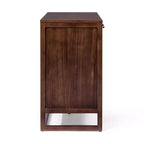 Buffet 4 portes Hatteras Modern Boho avec accents en bois massif et rotin naturel - Teamson Home