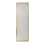 Okak Miroir rectangulaire intégral 77*27.5IN avec cadre en acier inoxydable, miroir de sol avec trous de suspension, miroir mural pour salon, chambre à coucher, doré