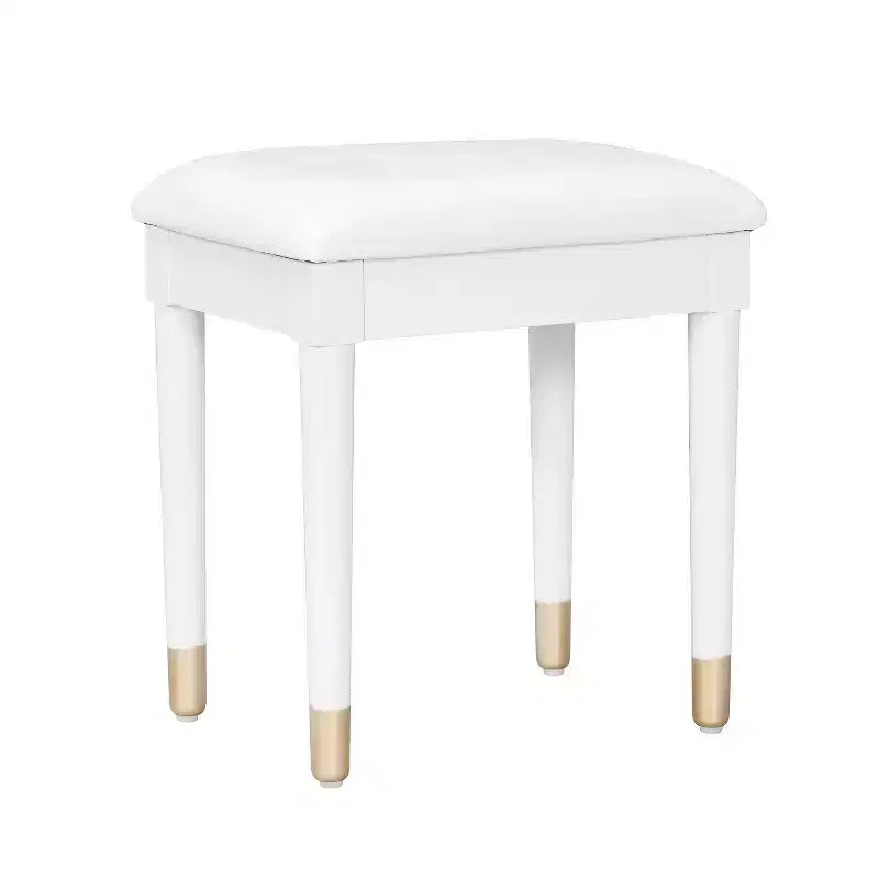 Homy Casa Coiffeuse avec Tabouret et Meubles de Rangement pour Chambre ou Dressing, Blanc