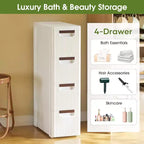 Dcolora Armoire de Rangement Étroite à 3 Tiroirs, Meuble de Rangement Fin pour Salle de Bain