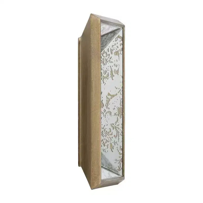 Miroir d'appoint HomeRoots 12 avec cadre en métal argenté et verre vieilli
