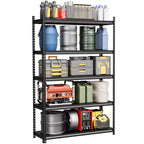Étagère de rangement de garage à 5 niveaux, étagère utilitaire réglable en acier avec tablettes métalliques, capacité totale de 1746 kg, pour garage, entrepôt, usage intensif