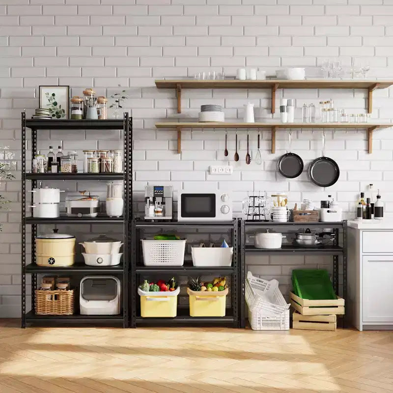 Étagère de rangement de garage à 5 niveaux, étagère utilitaire réglable en acier avec tablettes métalliques, capacité totale de 1746 kg, pour garage, entrepôt, usage intensif