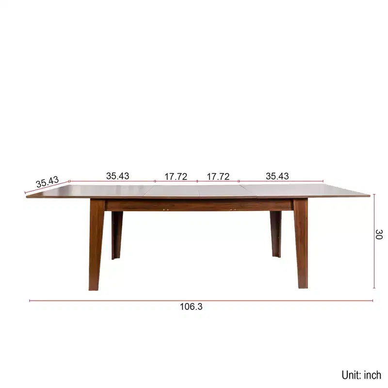 Table à manger rectangulaire extensible rustique GDFStudio Daphné