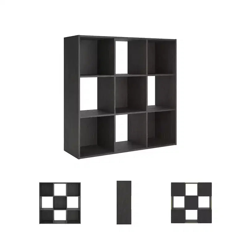 Meuble de rangement 9 cubes Signature Design by Ashley – Bibliothèque ouverte polyvalente et unité de présentation pour une organisation domestique moderne