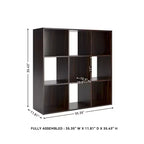 Meuble de rangement 9 cubes Signature Design by Ashley – Bibliothèque ouverte polyvalente et unité de présentation pour une organisation domestique moderne