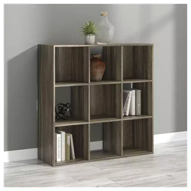 Meuble de rangement 9 cubes Signature Design by Ashley – Bibliothèque ouverte polyvalente et unité de présentation pour une organisation domestique moderne