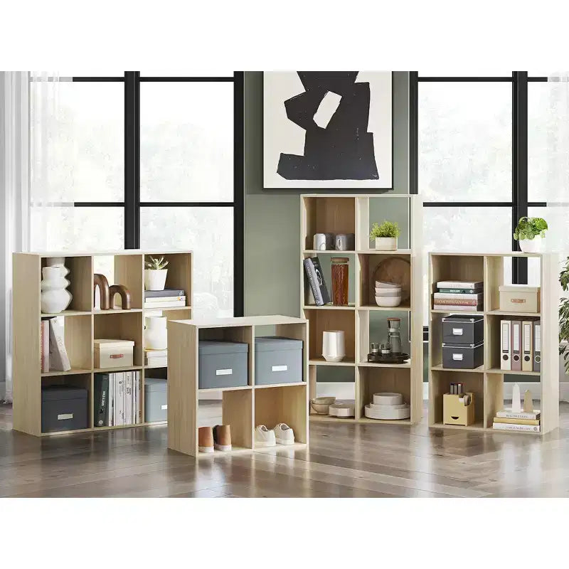 Meuble de rangement 9 cubes Signature Design by Ashley – Bibliothèque ouverte polyvalente et unité de présentation pour une organisation domestique moderne