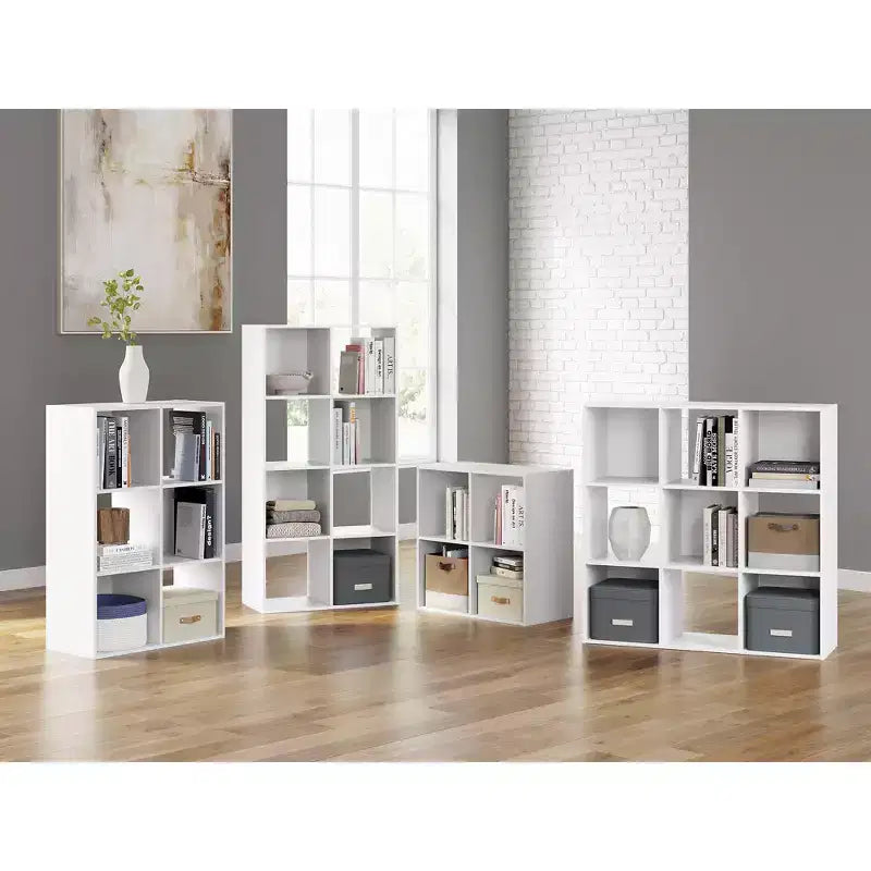 Meuble de rangement 9 cubes Signature Design by Ashley – Bibliothèque ouverte polyvalente et unité de présentation pour une organisation domestique moderne