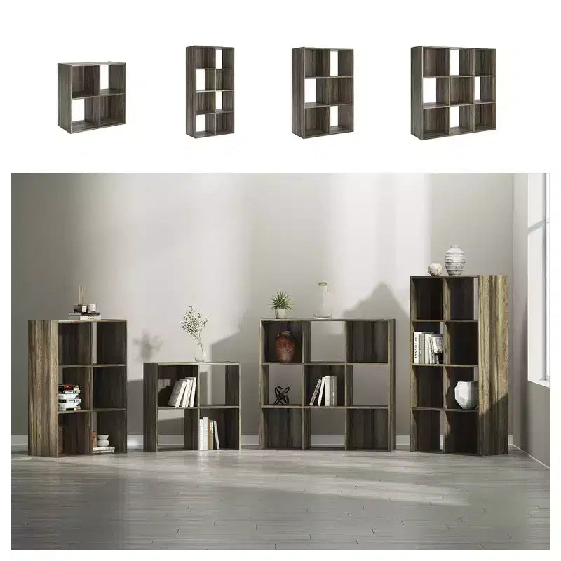 Meuble de rangement 9 cubes Signature Design by Ashley – Bibliothèque ouverte polyvalente et unité de présentation pour une organisation domestique moderne