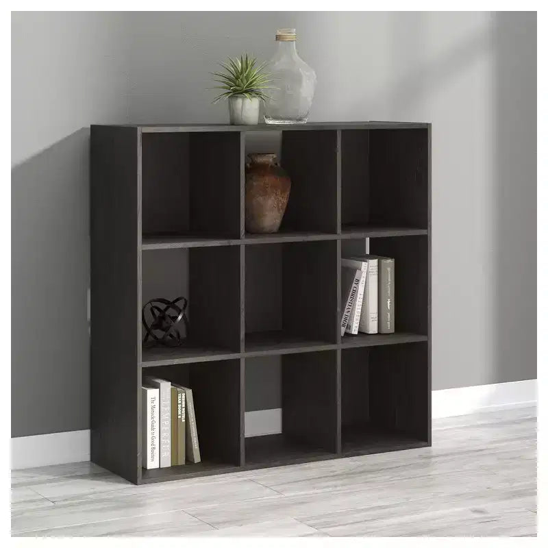 Meuble de rangement 9 cubes Signature Design by Ashley – Bibliothèque ouverte polyvalente et unité de présentation pour une organisation domestique moderne