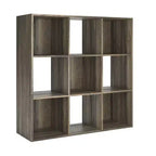 Signature Design by Ashley 9 Cube Storage Organizer - Versatile Open Bookcase and Display Unit for Modern Home Organization