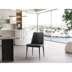 HomeStock 36 in. Gray Faux Leather Dining Chair Set of 4 for a ideal trendy versatile home seating