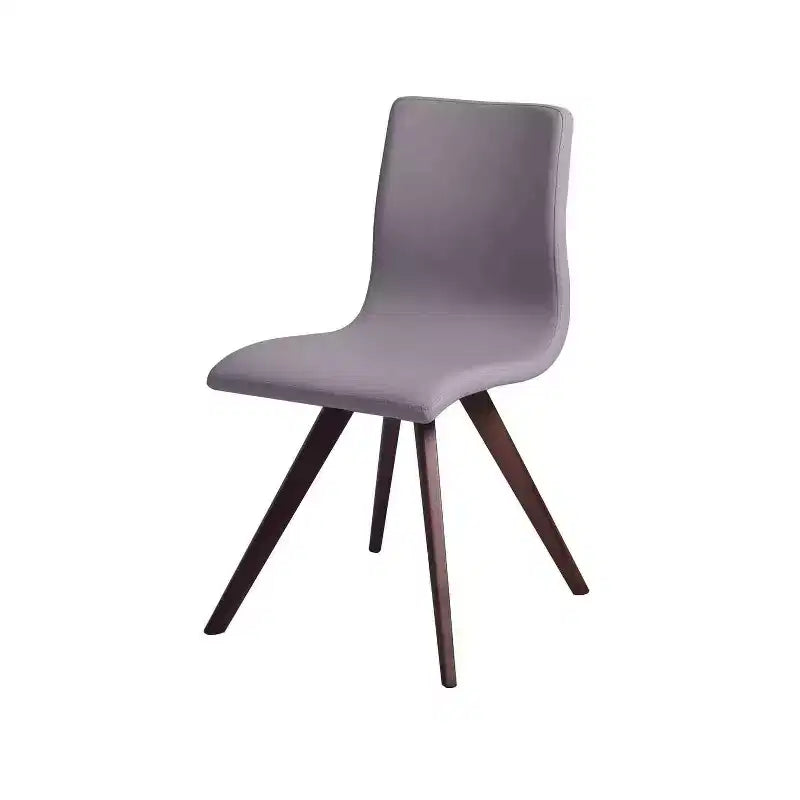 HomeStock Chaise de salle à manger en similicuir marron de 41 pouces, ensemble de 1, pour une expérience de repas élégante et design.