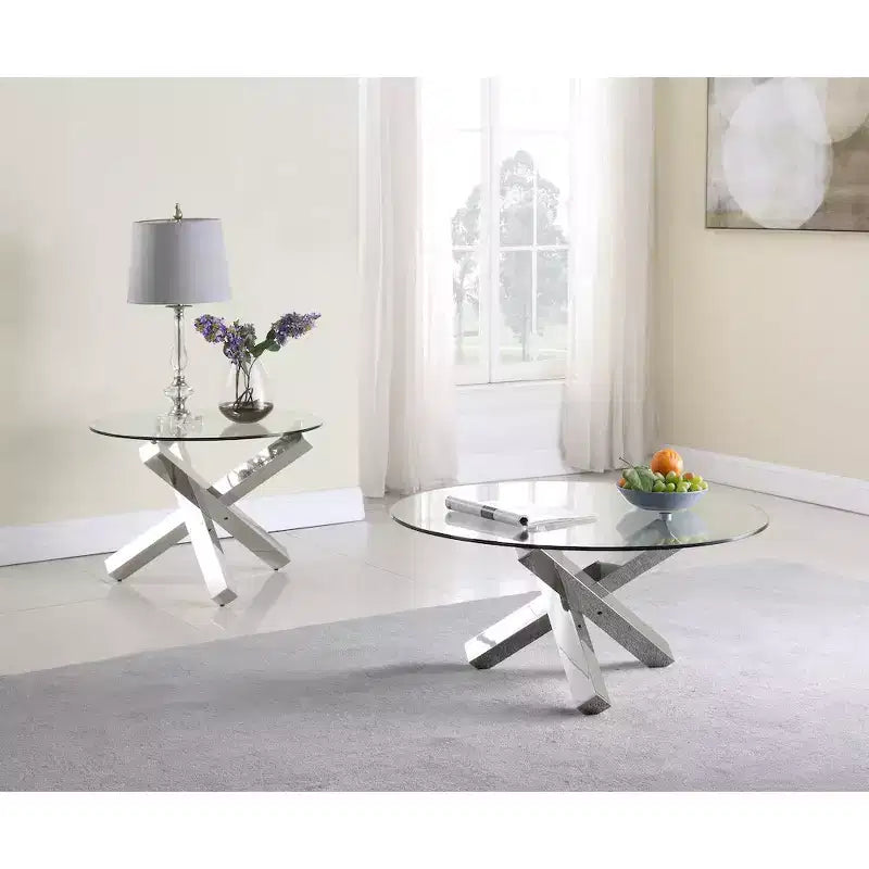 Chintaly Imports, Table Basse Ronde Contemporaine 35
