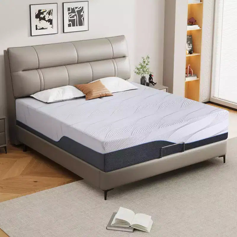 Matelas en mousse à mémoire de forme Dyonery, taille Twin XL, rafraîchissant haut de gamme, thé vert/gel