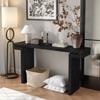 Okak 60IN Table Console Longue de Ferme, Table d'Entrée avec Plateau Épais et Long, Table d'Appoint Rustique pour Salon, Couloir