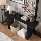 Okak 60IN Table Console Longue de Ferme, Table d'Entrée avec Plateau Épais et Long, Table d'Appoint Rustique pour Salon, Couloir