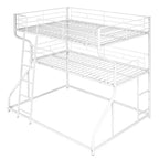 Lit superposé triple Okak double sur grand lit, lits superposés robustes pour enfants avec 2 échelles, cadres de lit pour chambre à coucher, dortoir