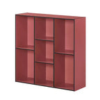 Kings Brand Furniture Bibliothèque contemporaine Haven à 7 étagères, Rangement compact pour salon, chambre ou bureau à domicile