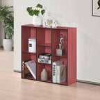 Kings Brand Furniture Bibliothèque contemporaine Haven à 7 étagères, Rangement compact pour salon, chambre ou bureau à domicile