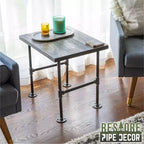Table d'appoint RESTORE Boulder en bois massif noir par Pipe Decor