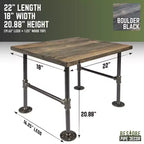 Table d'appoint RESTORE Boulder en bois massif noir par Pipe Decor