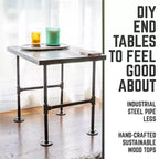 Table d'appoint RESTORE Boulder en bois massif noir par Pipe Decor