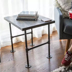 Table d'appoint RESTORE Boulder en bois massif noir par Pipe Decor