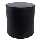 Table d'appoint moderne en pierre et bois de manguier avec élégant plateau en marbre, design rond contemporain, base en bois massif durable pour une décoration intérieure élégante