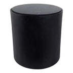 Table d'appoint moderne en pierre et bois de manguier avec élégant plateau en marbre, design rond contemporain, base en bois massif durable pour une décoration intérieure élégante