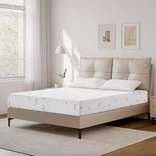 Matelas en mousse à mémoire de forme 8 à 10 pouces en boîte, mousse gel de fermeté moyenne avec housse en bambou rafraîchissante, sans fibre de verre, certifié CertiPUR-US