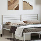 vidaXL Tête de lit durable en métal pour lits California King Size, montage facile, style moderne blanc
