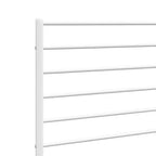 vidaXL Tête de lit durable en métal pour lits California King Size, montage facile, style moderne blanc