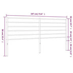 vidaXL Tête de lit durable en métal pour lits California King Size, montage facile, style moderne blanc
