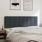 vidaXL Coussin de Tête de Lit Hanko Gris Foncé 60,2 Velours
