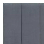 vidaXL Coussin de Tête de Lit Hanko Gris Foncé 60,2 Velours