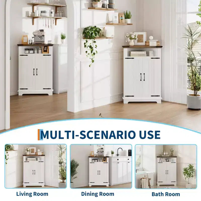 Meuble d'angle avec portes, petit meuble de rangement pour salle de bain, cuisine et salon