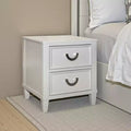 Royal Hampton Nightstand with 2 Drawers, Molded Details,Solid Wood