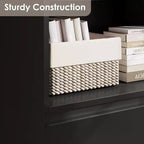 COZONY Bibliothèque haute de 178 cm avec 3 tiroirs et 3 étagères ouvertes - Meuble de rangement moderne en bois pour salon, bureau