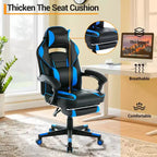 Chaise de bureau rose fleur de cerisier avec repose-pieds, chaise d'ordinateur ergonomique avec support lombaire et appui-tête, base pivotante à 360° et chaises de direction réglables en hauteur