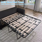 Canapé-lit Mjkone convertible avec matelas en mousse à mémoire de forme, porte-gobelets, ports de chargement USB