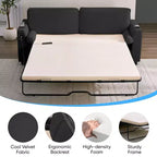 Canapé-lit Mjkone convertible avec matelas en mousse à mémoire de forme, porte-gobelets, ports de chargement USB