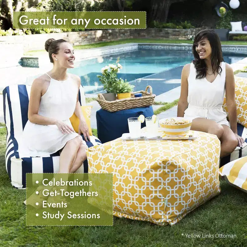 Majestic Home Goods, pouf ottoman Treillis