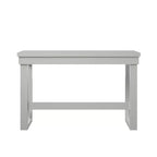 Okak Bureau d'ordinateur moderne 120 cm avec pieds renforcés, bureau avec 1 tiroir, bureau debout pour salon, bureau, étude, blanc