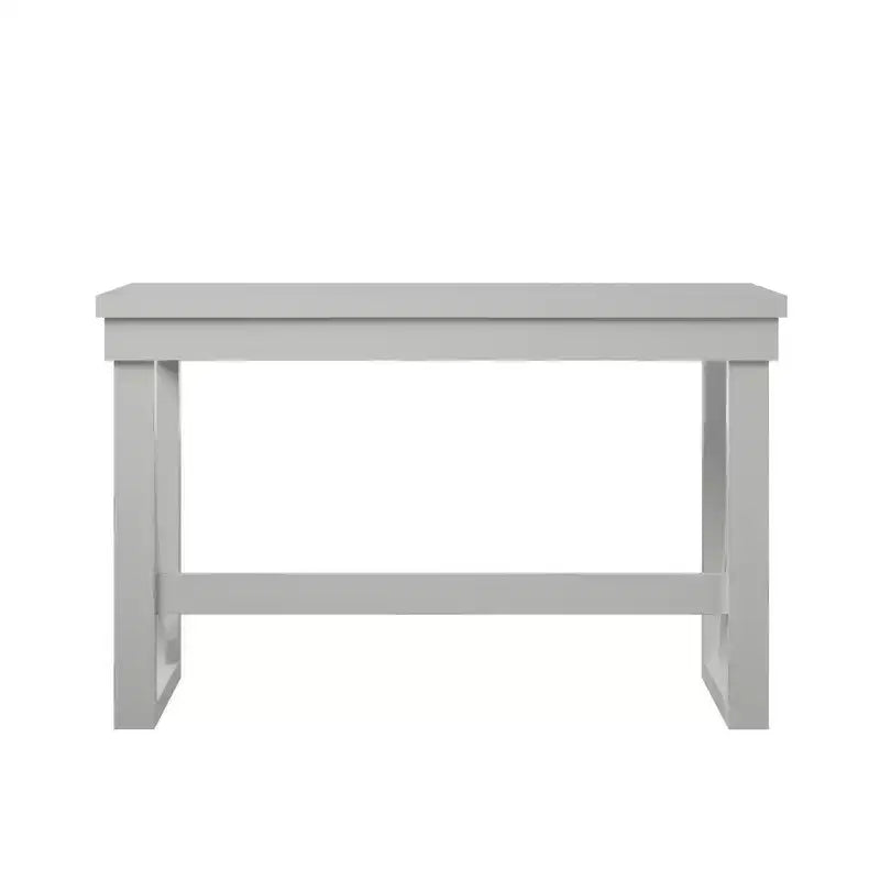 Okak Bureau d'ordinateur moderne 120 cm avec pieds renforcés, bureau avec 1 tiroir, bureau debout pour salon, bureau, étude, blanc