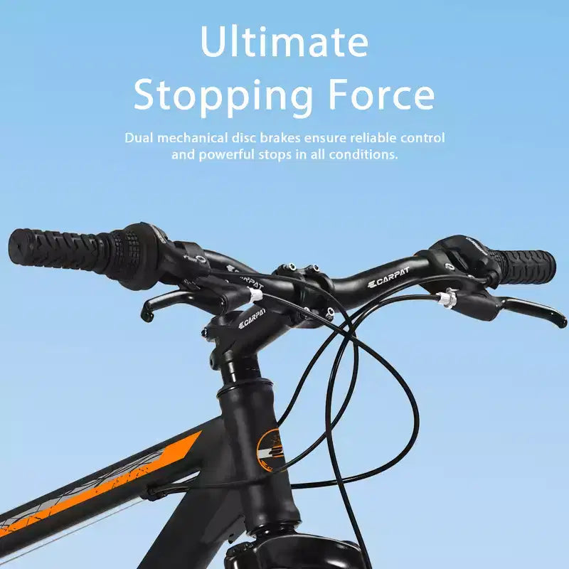 VTT Zeus & Ruta 26 avec 21 vitesses, double suspension, cadre en acier à haute teneur en carbone, pour adultes et adolescents