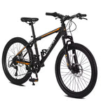 VTT Zeus & Ruta 26 avec 21 vitesses, double suspension, cadre en acier à haute teneur en carbone, pour adultes et adolescents