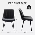 Chaise de salle à manger moderne GustoWave, lot de 2, chaises de salle à manger confortables en cuir avec coussins épais et pieds en métal pour la cuisine